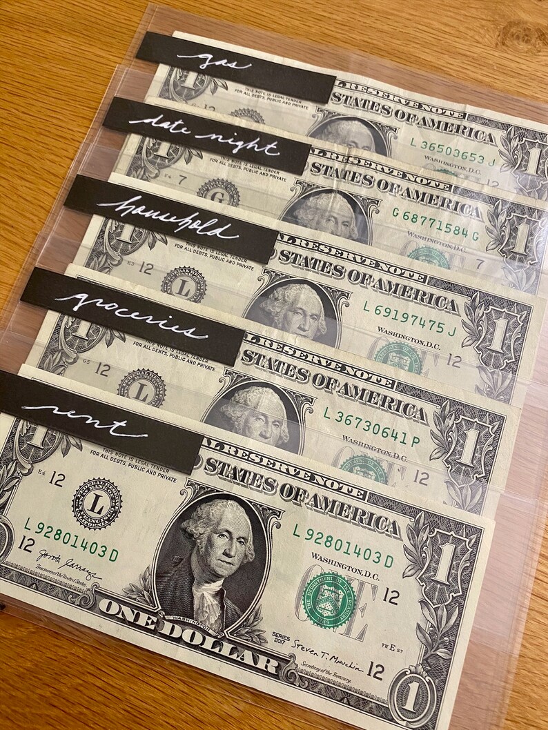 HANDWRITTEN Clear Cash Envelopes A6 A5 Personal Money Etsy