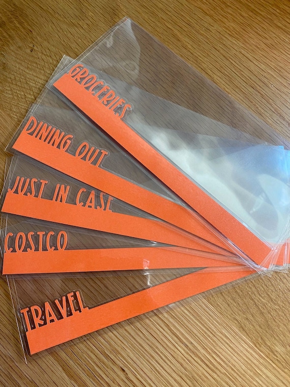 A TWIST to the Clear Cash Envelopes Minimalistic Money Etsy