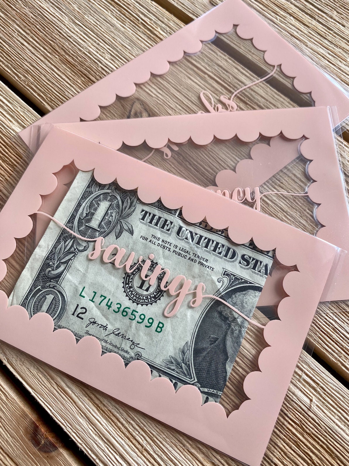 Mini SCALLOP Laminate Cash Envelopes A7 Budgeting Etsy