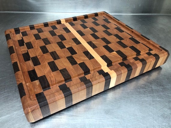 Custom Made End-Grain White Oak Cutting Board With A Walnut Accent (Butcher  Style) by ShopDog Turnery