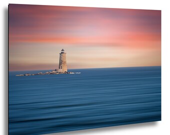 Whaleback Leuchtturm Sonnenuntergang Fotografie - Küsten Nautische Wandkunst