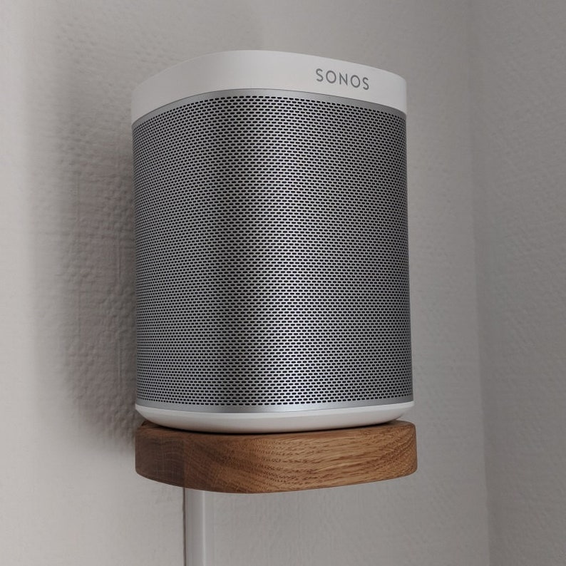 sonoshelf wall mount for Sonos ONE and PLAY:1 made of solid wood image 2