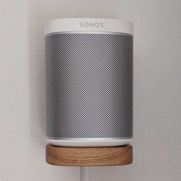 sonoshelf wall mount for Sonos ONE and PLAY:1 made of solid wood