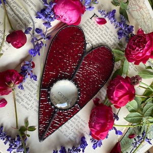 Red Glass Heart Planchette