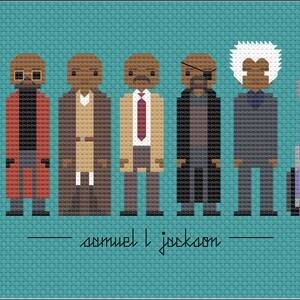 Parodie Sam L Jackson Charaktere PDF Kreuzstich Anleitung