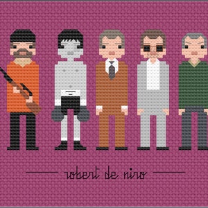 Parody Robert De Niro Characters PDF Cross Stitch Pattern