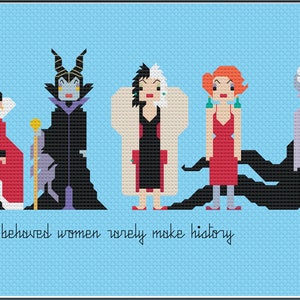 Parody Fairytale Villains PDF Cross Stitch Pattern