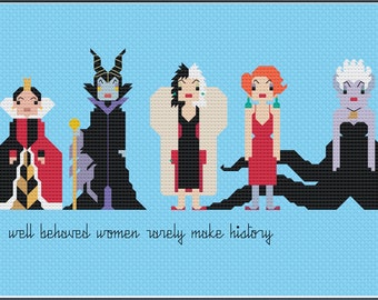 Parody Fairytale Villains PDF Cross Stitch Pattern