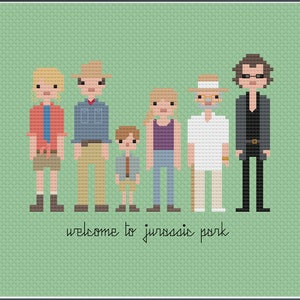 Parody Jurassic Park PDF Cross Stitch Pattern