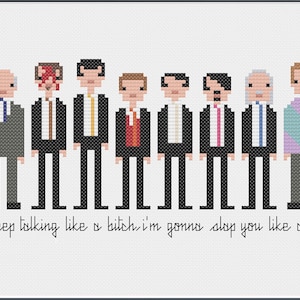 Parody Reservoir Dogs PDF Cross Stitch Pattern