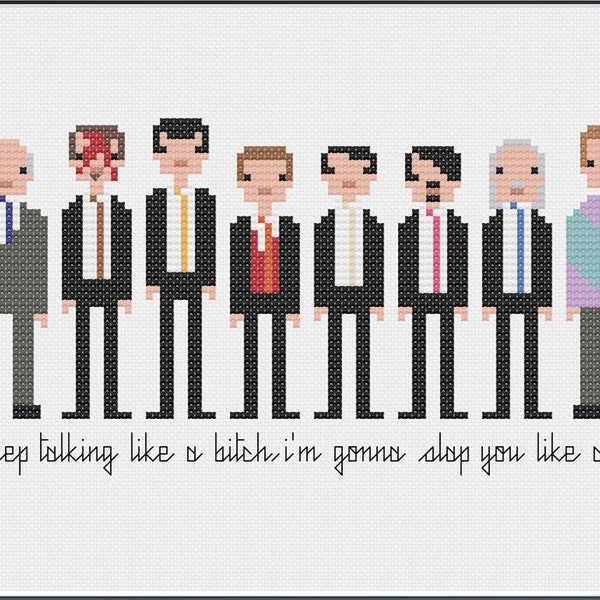 Parody Reservoir Dogs PDF Cross Stitch Pattern