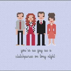 Parody Will & Grace PDF Cross Stitch Pattern