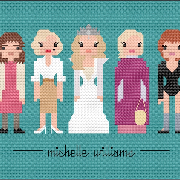 Parody Michelle Williams Characters PDF Cross Stitch Pattern