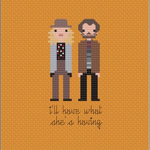 Parody When Harry Met Sally PDF Cross Stitch Pattern