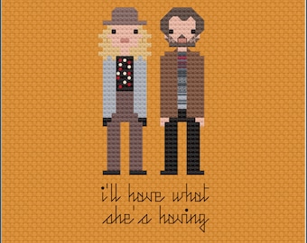 Parody When Harry Met Sally PDF Cross Stitch Pattern
