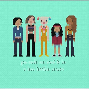 Parody Birds of Prey PDF Cross Stitch Pattern