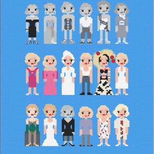 Parody Marilyn Monroe Characters PDF Cross Stitch Pattern