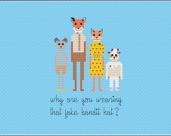 Parody Fantastic Mr Fox PDF Cross Stitch Pattern