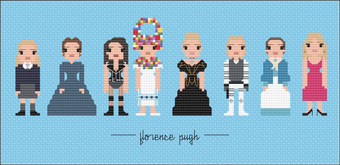 Parody Florence Pugh Characters PDF Cross Stitch Patterna - Etsy