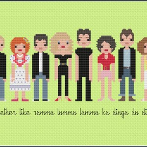 Parody Grease Fair Outfits PDF Cross Stitch Pattern