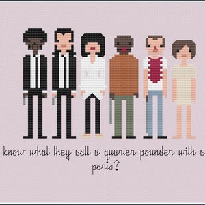 Parody Pulp Fiction PDF Cross Stitch Pattern