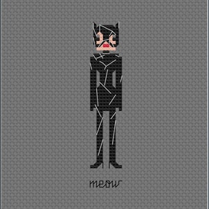 Parody Catwoman PDF Cross Stitch Pattern
