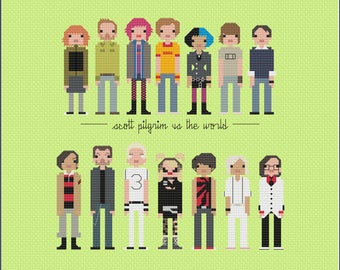 Parody Scott Pilgrim VS The World PDF Cross Stitch Pattern