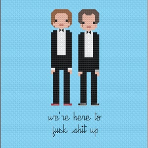 Parody Step Brothers PDF Cross Stitch Pattern