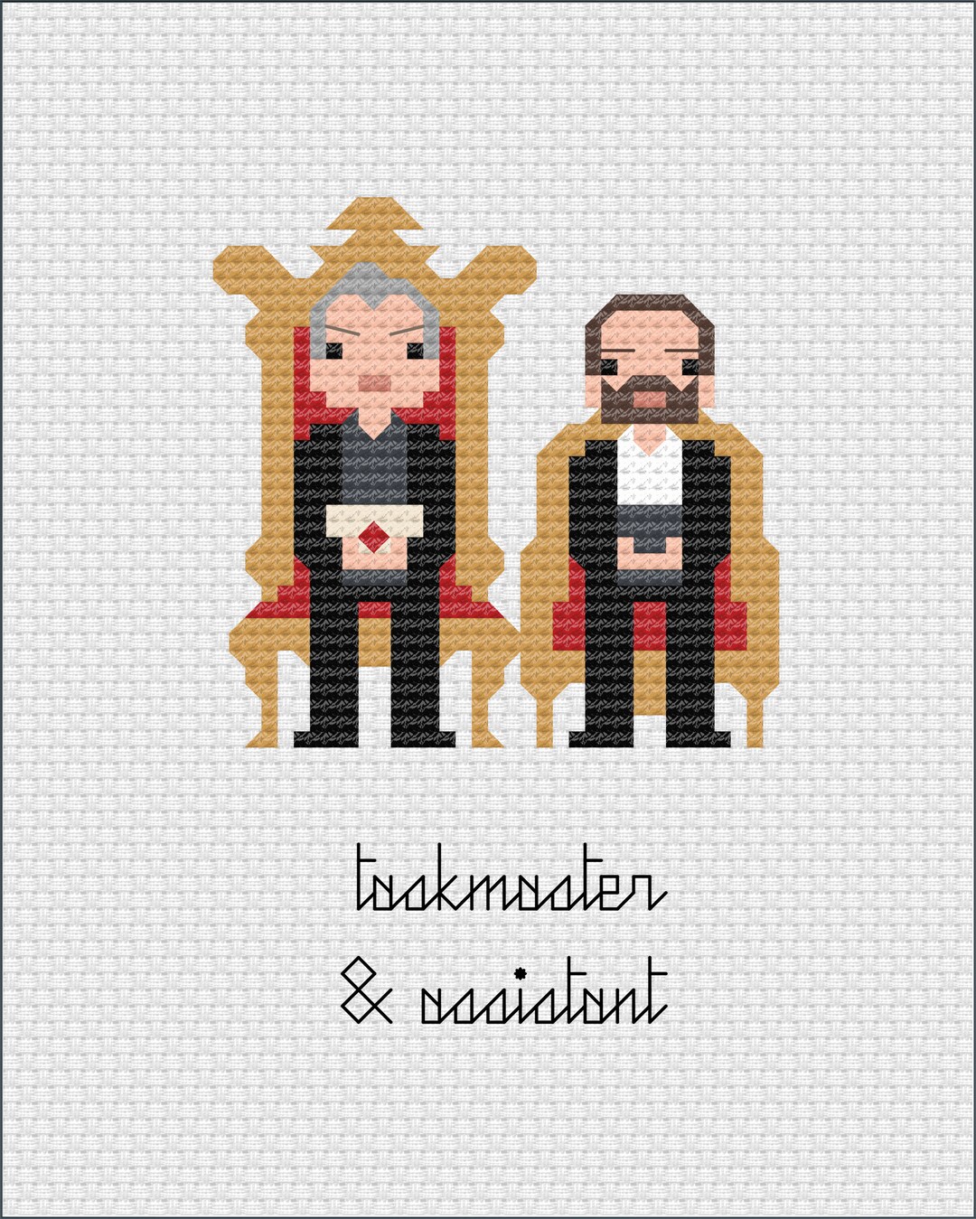 Parody Taskmaster & Assistant PDF Cross Stitch Pattern - Etsy