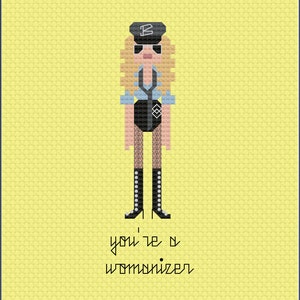 Parody Britney - Womanizer PDF Cross Stitch Pattern