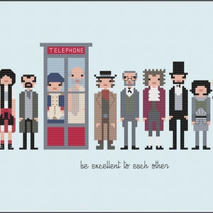 Parodie Bill & Ted's Excellent Adventure pdf-kruissteekpatroon