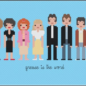 Parody Grease PDF Cross Stitch Pattern