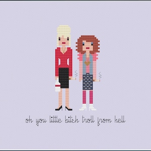 Parody Ab Fab PDF Cross Stitch Pattern