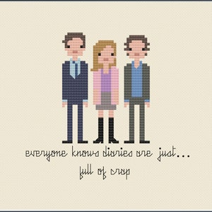 Parody Bridget Jones&#39;s Diary PDF Cross Stitch Pattern