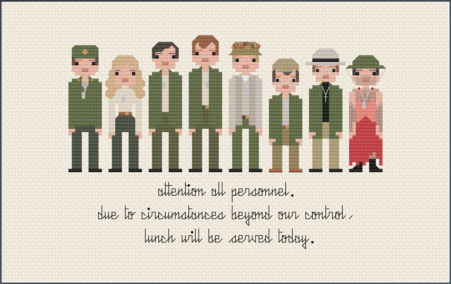 Parody M*A*S*H PDF Cross Stitch Pattern