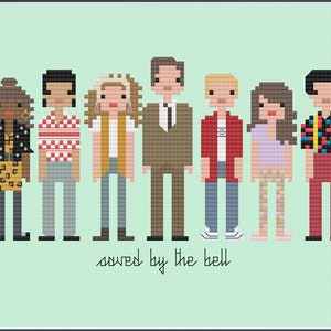 Parody Saved By The Bell PDF Cross Stitch Pattern