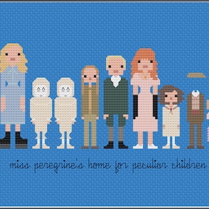 Parodie Miss Peregrine&#39;s Home for Peculiar Children PDF Kreuzstichanleitung