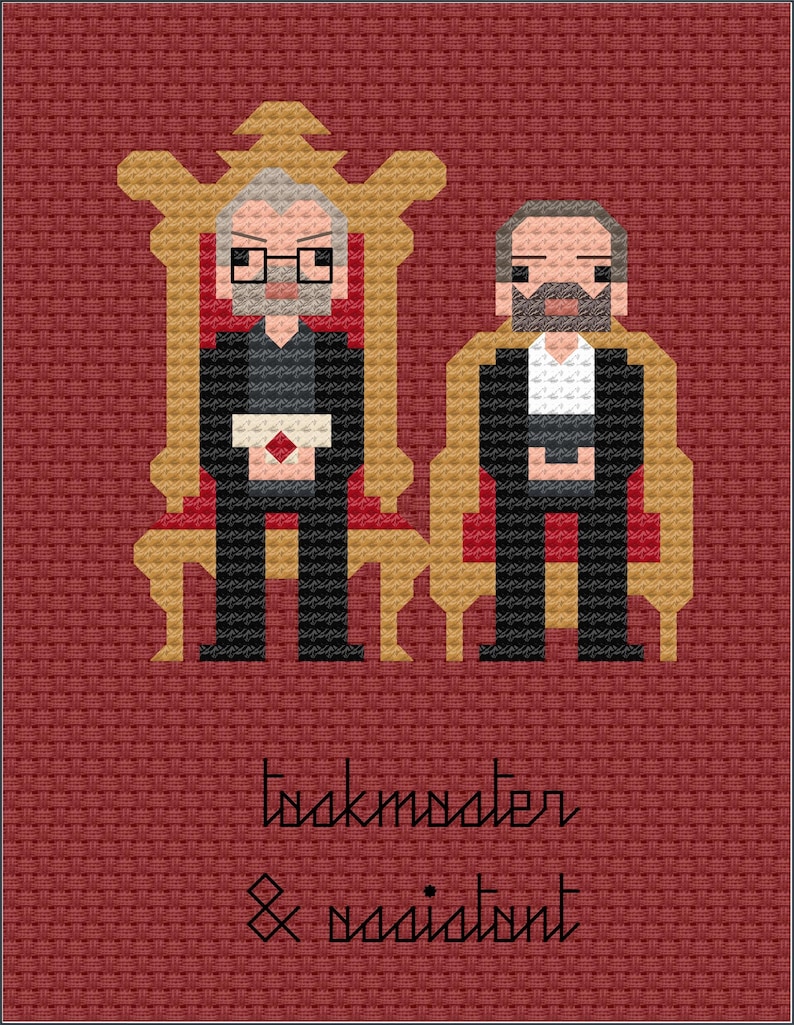 Task Master Uk Pattern Parody Taskmaster & Assistant PDF Cross Stitch Pattern - Etsy UK