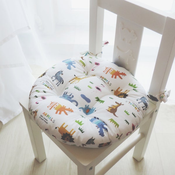 Kids chair cushion, Child pillow for chair,  Animals Chair cushion