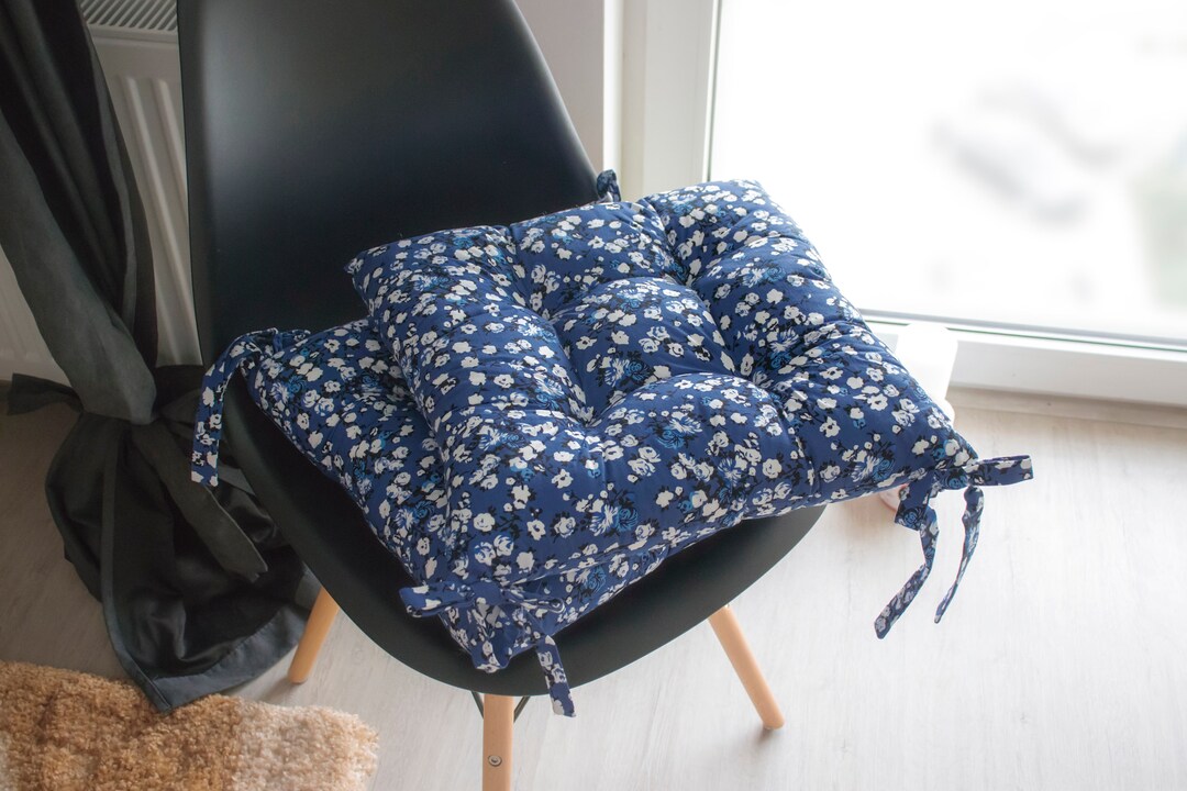 Dining Chair Pad With Ties Handmade Cushions for Chairs Etsy