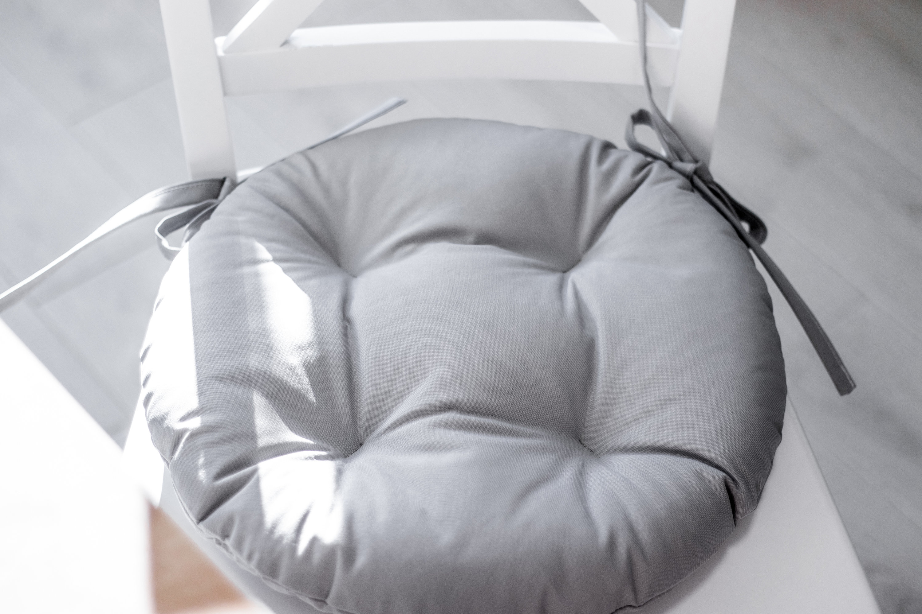 Gray Chair Cushion Solid Round Chair Cushion Cushion for Etsy