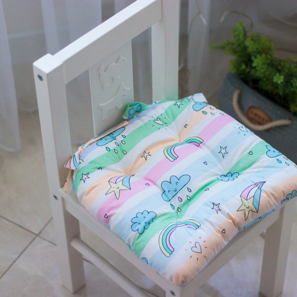 Coussin en forme de U pour enfants, coussin de chaise pour enfants, oreiller pour chaise pour enfants, coussin de chaise licorne, coussin en forme de U