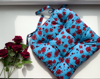 Handmade U-Shape Chair Cushion with Ties
