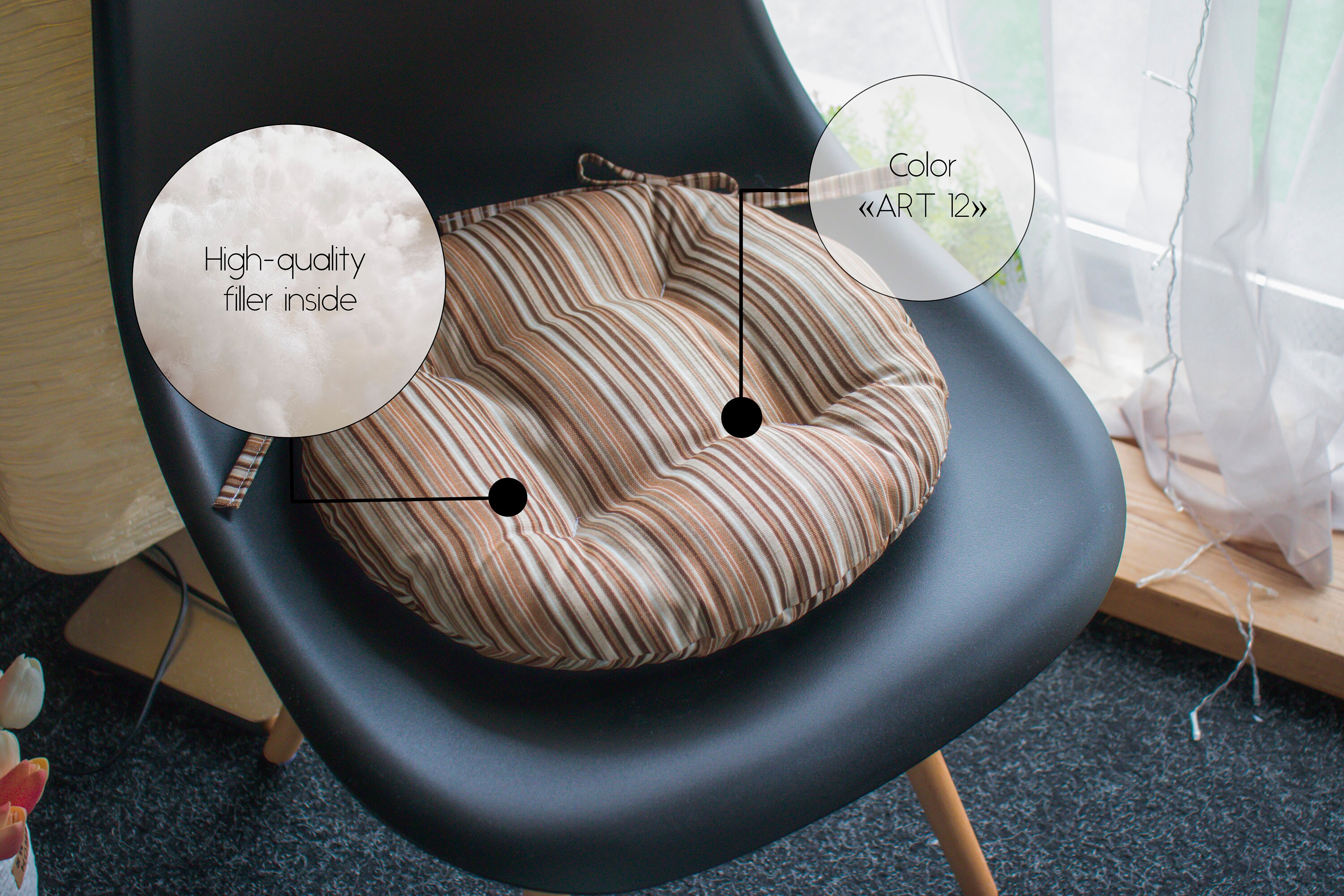 Round seat cushions Outdoor cushions Garden cushion Patio | Etsy