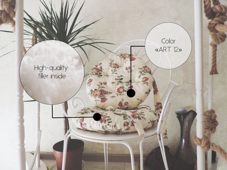 Handmade Pillows for Chairs Cushion for Chair Floral Pillow Etsy