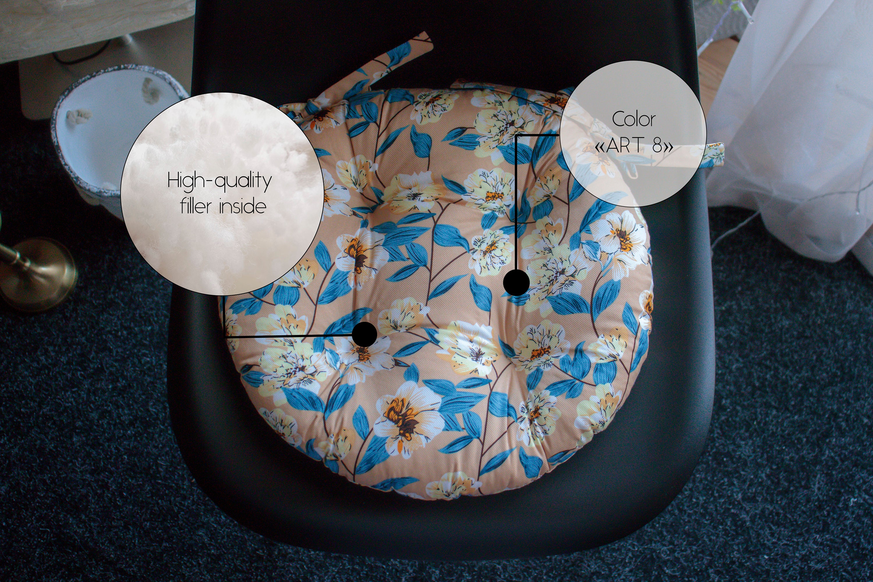 Cushions chairs round chair cushion pads for chairs chair Etsy