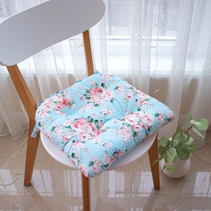 U-shape cushion, custom cushions, chair cushion, pads for chairs, chair cushion with ties image 2