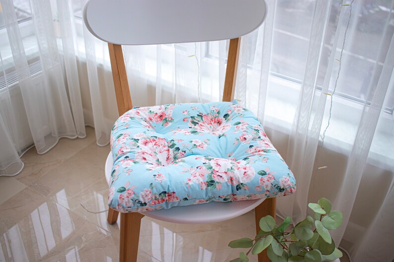 U-shape cushion, custom cushions, chair cushion, pads for chairs, chair cushion with ties image 5