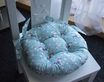 Kids chair cushion, Child pillow for chair,  Birds Chair cushion