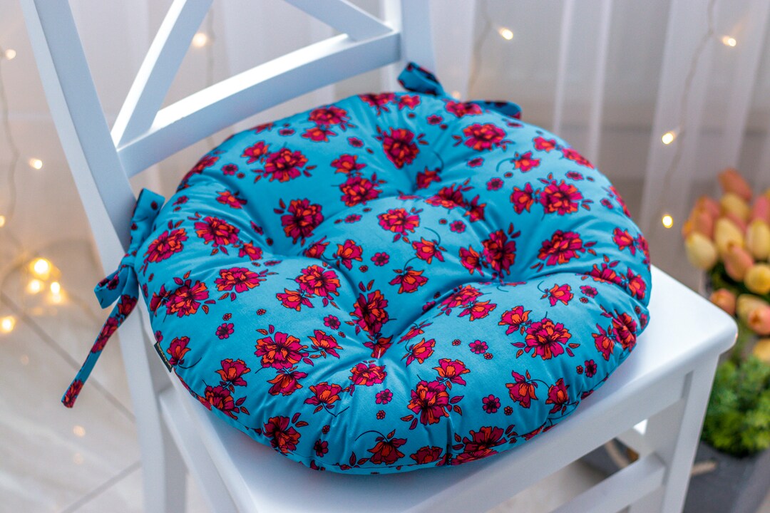 Chair Cushion, Round Chair Cushion, Handmade Cushions for Indoor Use Etsy